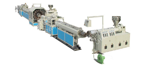 Fiber reinforced hose production line